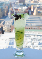 Summer cocktails served on a table