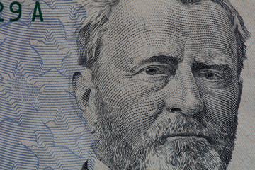 fragment of 50 dollar bill