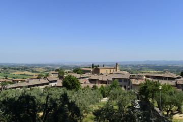 Fototapeta na wymiar panoramic view of tuscany italy