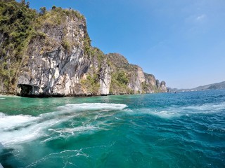 The cliff near the sea in Phuket.