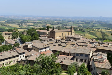 Fototapeta na wymiar panoramic view of San Gimignano tuscany italy