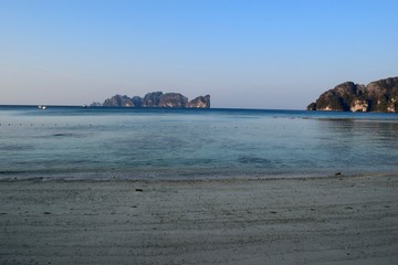 It is the beach in morning.