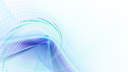 Abstract light background. Digital art fractal graphics. Composition of curves and mosaic halftone effects. 3d illustration.