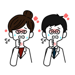 高熱で咳がでている医師男女