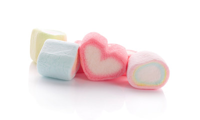marshmallows colorful an isolated on white background