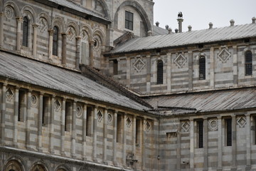 the facade of the cathedral