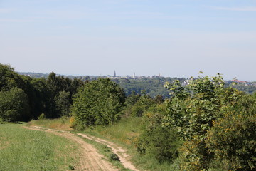 road in the countryside with view of Solingen 