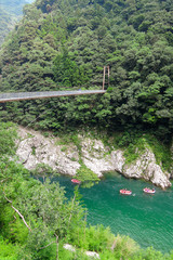 吉野川のラフティング　大歩危小歩危　