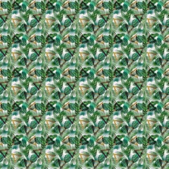 abstract green background with leaves
