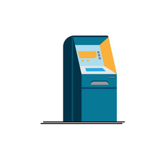 ATM. Payment terminal for payment of services. Vector flat illustration