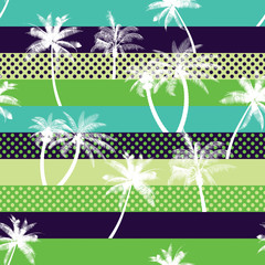 abstract green background with palm trees