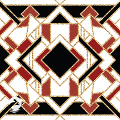 abstract black and brown geometric white background