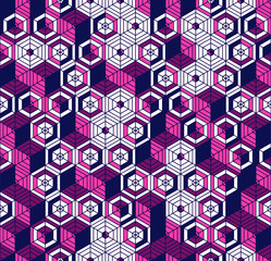 seamless geometric pattern purple hexagon