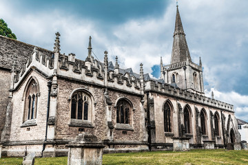 Fototapeta na wymiar St Andrew's church in dramatic style in Chippenham