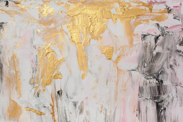 chic, luxurious Colorful background with divorces and gold. marble imitation, acrylic paint,...