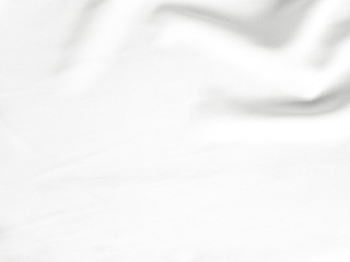 Soft white wrinkled fabric background