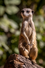 Meerkat on a stump