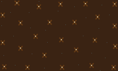 seamless pattern with stars  illustration  on brown background.