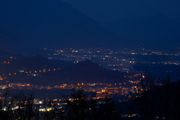 night view of the city, Avellino