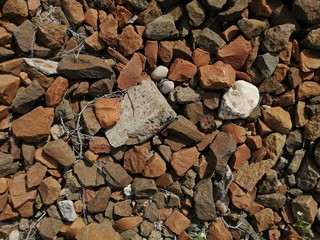 texture stones crushed brown background