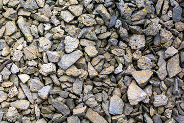 larger lumps of stone, gravel as the foundation of a wind turbine