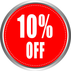 10 Percentage  Off Discount Offer sale Vector Graphics