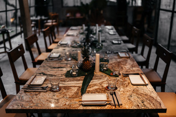 Table decor with hydrangea flowers table numbers and candles