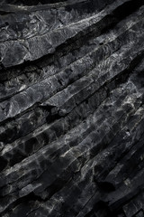 Iceland. The texture of basalt rocks.