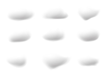 Realistic white cloud vectors isolated on white background ep39