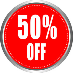 50 Percentage  Off Discount Offer sale Vector Graphics