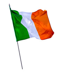 Fototapeta na wymiar Isolated Irish Flagpole