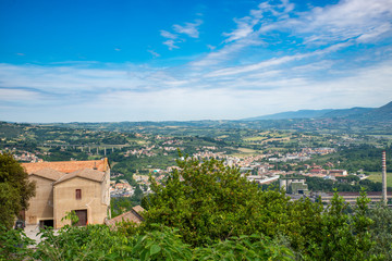 landscape of narni scalo seen from the fortress of narni