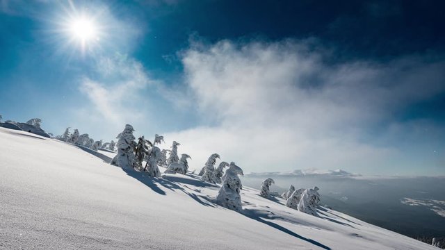 Beauty winter sun nature exploration ,UHD 4k timelapse, photographed on Nikon D800 camera.