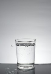 A glass that has just water inside