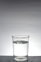 A glass that has just water inside