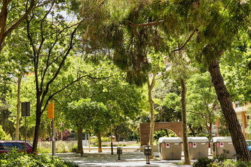Street emptyi during coronavirus pandemic. Barccelona,Spain