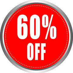 60 Percentage  Off Discount Offer sale Vector Graphics
