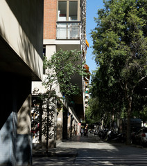 Street emptyi during coronavirus pandemic. Barccelona,Spain