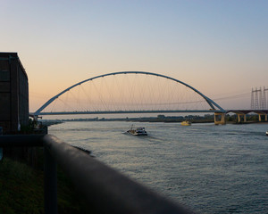Fototapeta na wymiar De Oversteek bridge in Nijmegen Netherlands