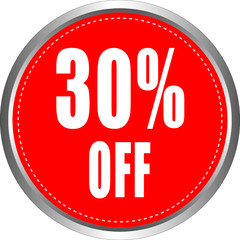 30 Percentage  Off Discount Offer sale Vector Graphics
