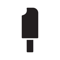 Ice cream bar / popsicle with stick Solid art vector icon for apps and websites