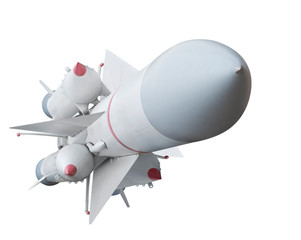 Naklejka na ściany i meble Multistage anti-aircraft air defense missile