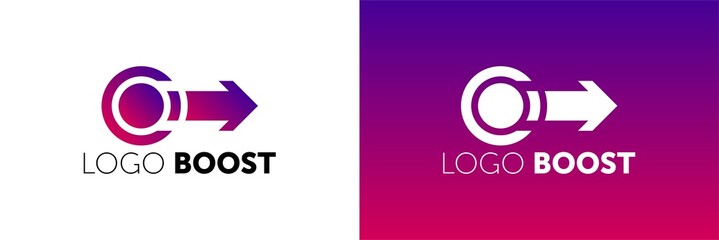 Logo Boost Template Design Vector. boost logotype.