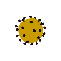 Fototapeta premium Fly germ virus infection,micro bacteria.Vector modern flat style cartoon character illustration.Isolated on white background.Microbe, Pathogen, Virus icon.