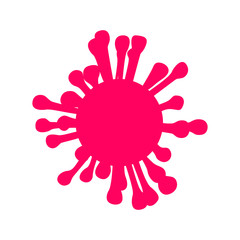 Fly germ virus infection,micro bacteria.Vector modern flat style cartoon character illustration.Isolated on white background.Microbe, Pathogen, Virus icon.