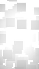 White abstract background. Misty backdrop with grey squares. 3D illustration