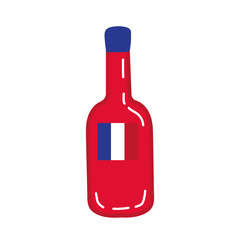 wine bottle hand draw style icon