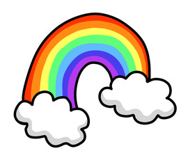 Cartoon Stylized Beautiful Rainbow