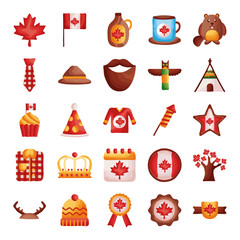 bundle of canadian set icons