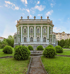 Fototapeta na wymiar Villa Bianki - a memorial to the architecture of the XIX - early XX centuries in the style of the modern, Drohobych city, Lviv region, Ukraine